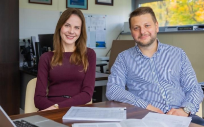 Barbara Kutryb-Zając, PhD, assoc. prof., Principal Investigator of the OPUS NCN project, and prof. Marcin Hellmann, leader of the clinical part of the project, head of the Department of Cardiac Diagnostics
